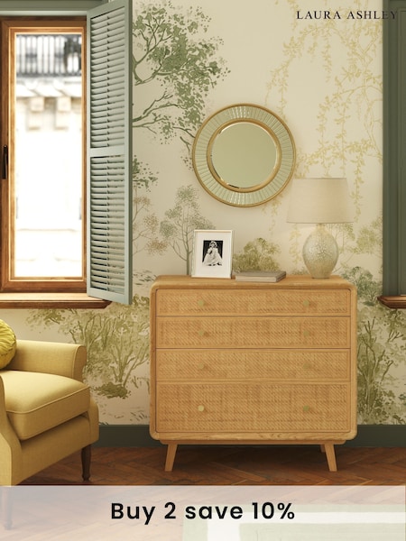 Laura Ashley Natural Millen 4 Drawer Chest of Drawers (AL0769) | £875