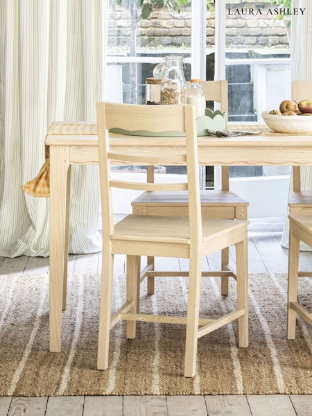 Laura Ashley Washed Oak Calford Pair Of Dining Chairs (AL0779) | £495