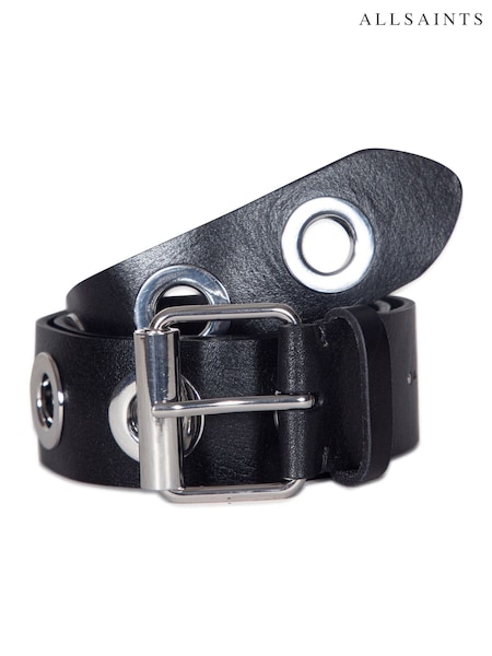 AllSaints Black 42Mm Eyelet Belt (AL0849) | £79