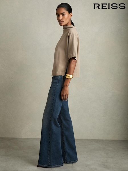 Reiss Neutral Olivia Cotton-Jersey Oversized T-Shirt (AL1163) | £48