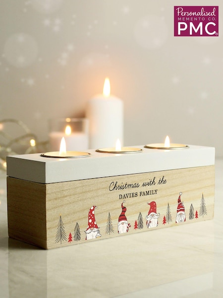 Personalised Gonk Christmas Tea Light Holder by PMC (AL1272) | £20