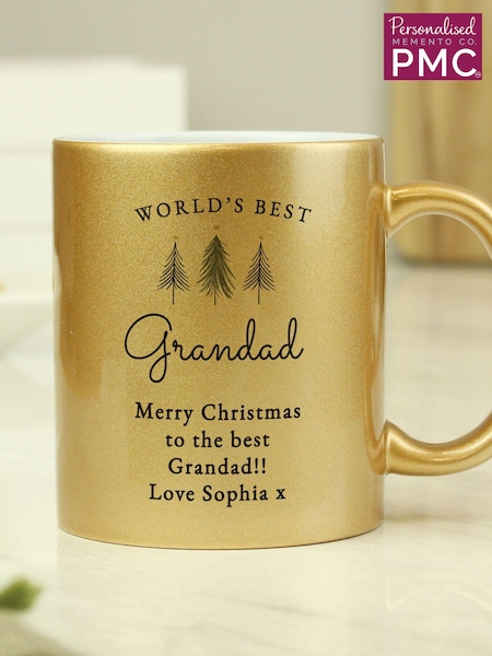 Personalised Christmas Gold Mug by PMC (AL1292) | £15
