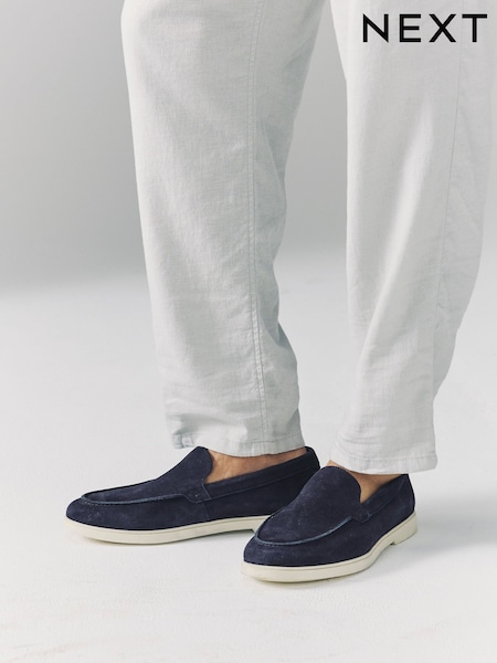 Navy Blue Suede Loafers (AL1336) | £48