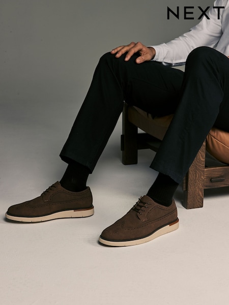 Brown Sports Wedge Shoes (AL1390) | £42