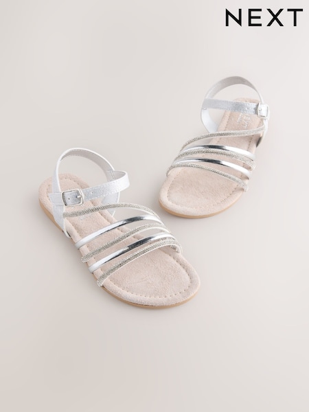 Silver Metallic Occasion Sandals (AL1416) | £23 - £30