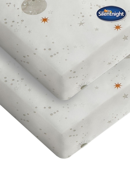 Silentnight White 100% Cotton Safe Nights Fitted Sheet (AL1591) | £22