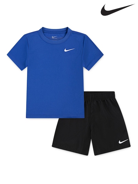 Nike Black Little Kids DriFIT T-Shirt and Woven Shorts Set (AL1703) | £30
