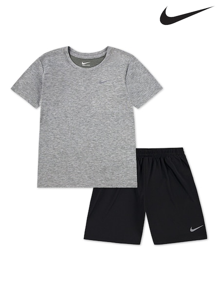 Nike Black Little Kids DriFIT Shorts and T-Shirt Set (AL1707) | £30