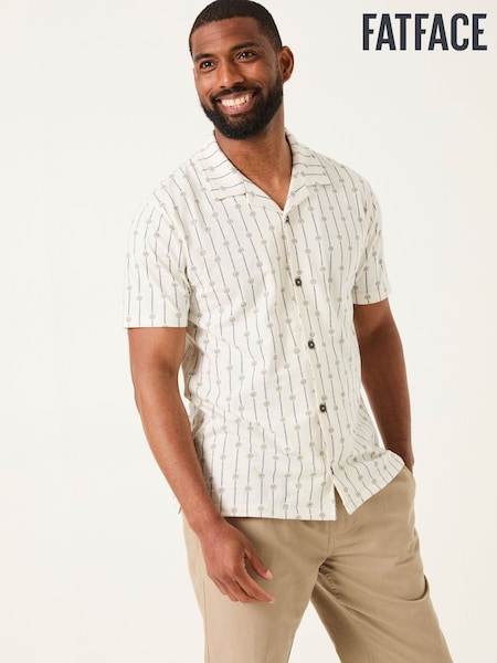 Natural Short Sleeve Truro Printed Jersey Shirt (AL1725) | £35