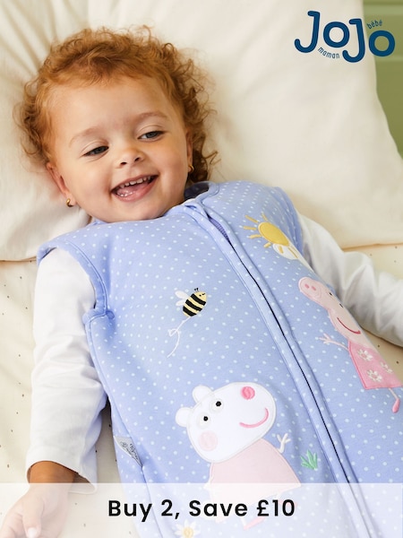 JoJo Maman Bébé Peppa Pig Appliqué 2.5 Tog Toddler Sleeping Bag (AL1773) | £36