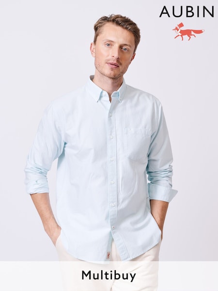 Aubin Pink Aldridge Oxford Button Down 100% Cotton Shirt (AL1840) | £79