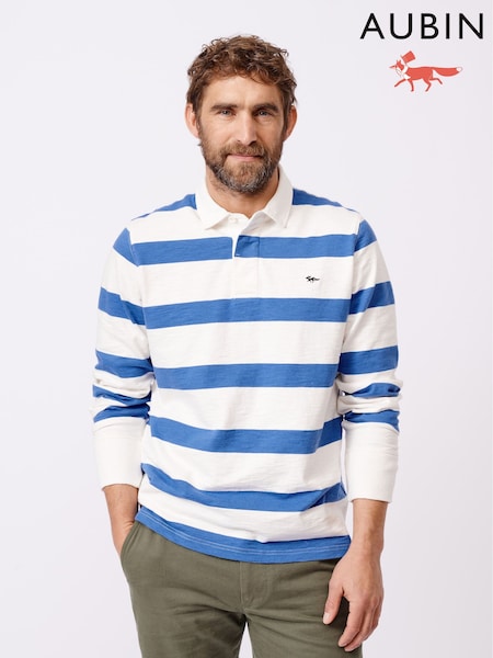 Aubin Blue 100% Cotton Irnham Rugby Shirt (AL1898) | £89