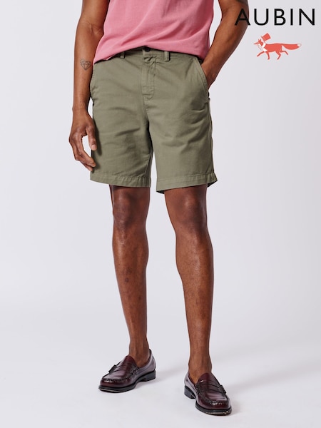 Aubin Blue Stamford 100% Cotton Chino Shorts (AL1910) | £75