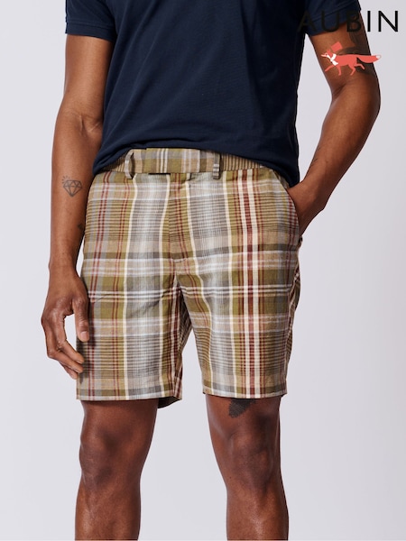 Aubin Red Addlethorpe Chino Shorts (AL1923) | £89