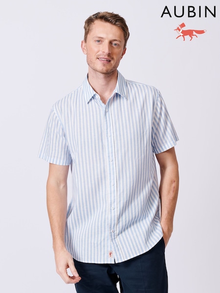 Aubin Fulstow Linen Cotton White Shirt (AL1938) | £79