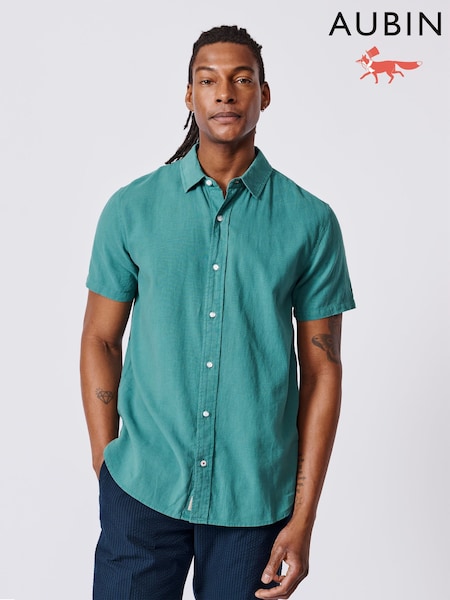 Aubin Fulstow Linen Cotton White Shirt (AL1947) | £79