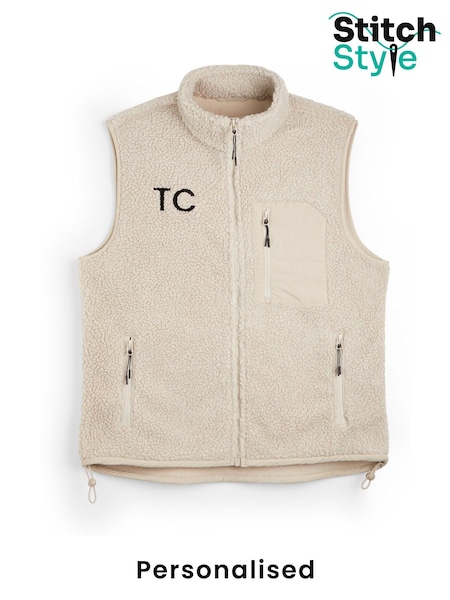 Personalised Mens Sherpa Gilets by Stitch Style (AL1956) | £58