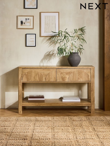 Natural Arches Mango Wood Effect Console Table (AL2055) | £299