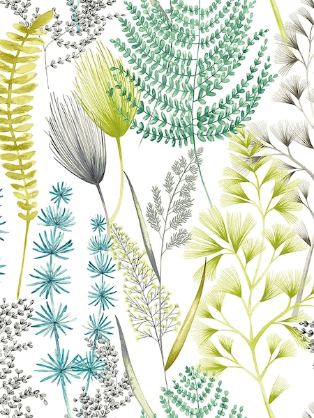 Ohpopsi Acid Summer Ferns A4 Wallpaper Sample (AL2122) | £1