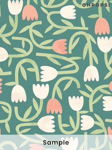 Ohpopsi Forest Tiny Tulip A4 Wallpaper Sample (AL2130) | £1