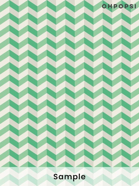 Ohpopsi Jade Twist Illusion Chevron A4 Wallpaper Sample (AL2139) | £1