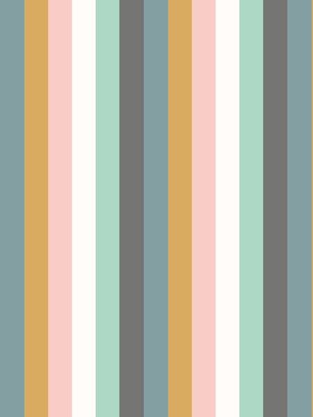 Ohpopsi Carnival Pop Rainbow Bloc A4 Wallpaper Sample (AL2146) | £1
