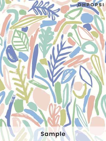 Ohpopsi Periwinkle Verdure A4 Wallpaper Sample (AL2153) | £1