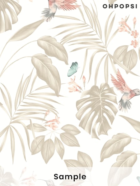Ohpopsi Oyster Hummingbird A4 Wallpaper Sample (AL2159) | £1