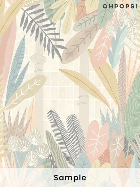Ohpopsi Blush and Apricot Glasshouse A4 Wallpaper Sample (AL2166) | £1