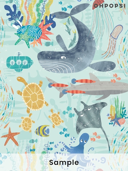 Ohpopsi Ocean Beneath The Waves A4 Wallpaper Sample (AL2194) | £1