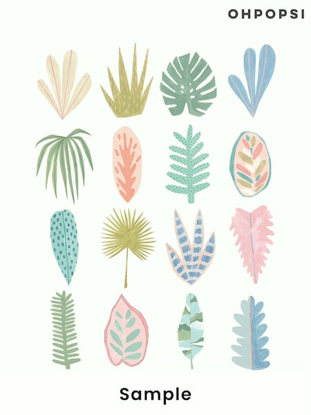 Ohpopsi Pastel Leaf Boogie A4 Wallpaper Sample (AL2197) | £1