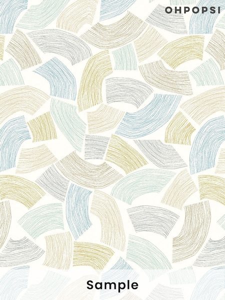 Ohpopsi Duckegg and Linen Elements A4 Wallpaper Sample (AL2198) | £1
