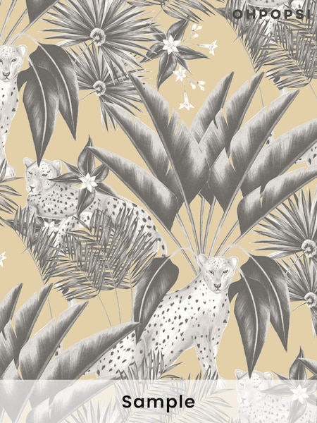 Ohpopsi Toffee Jungle Cheetah Ink A4 Wallpaper Sample (AL2201) | £1