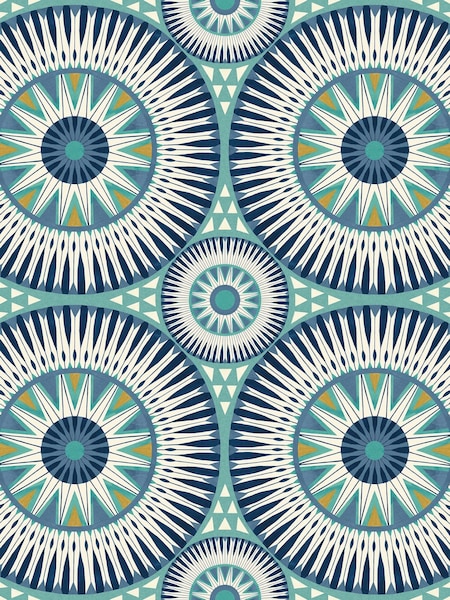 Ohpopsi Denim and Flax Large Ellipse A4 Wallpaper Sample (AL2205) | £1