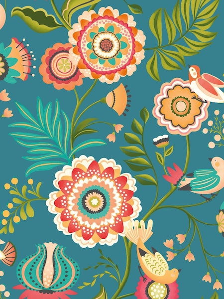 Ohpopsi Peacock Ichika Trail A4 Wallpaper Sample (AL2226) | £1