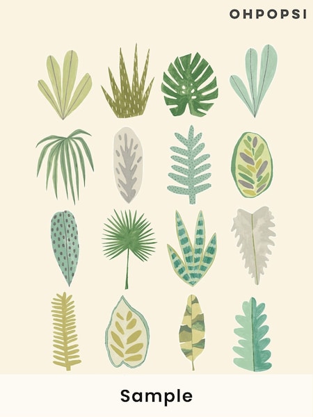 Ohpopsi Forest Leaf Boogie A4 Wallpaper Sample (AL2231) | £1