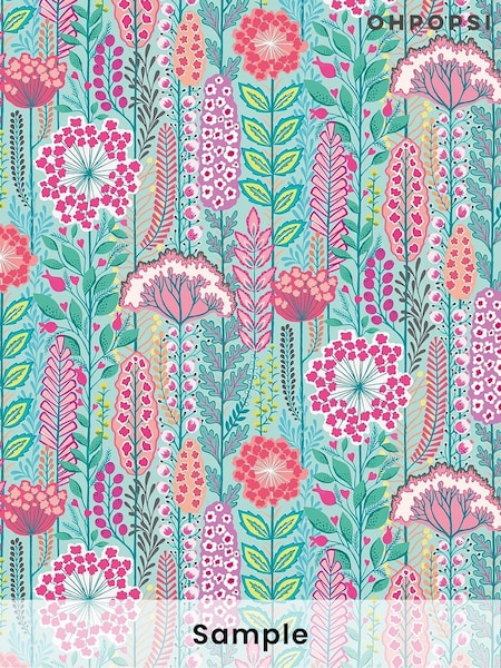 Ohpopsi Raspberry Sky Seedheads A4 Wallpaper Sample (AL2237) | £1
