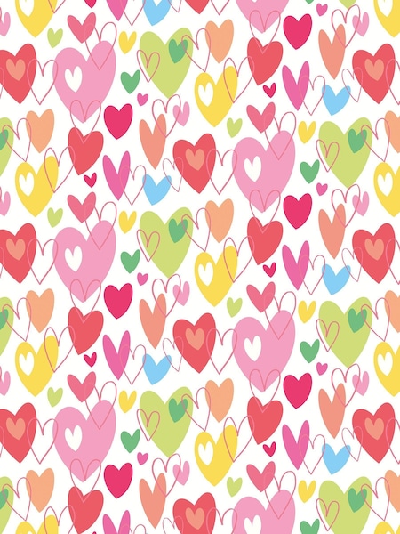 Ohpopsi Tutti Frutti Pop Hearts A4 Wallpaper Sample (AL2238) | £1