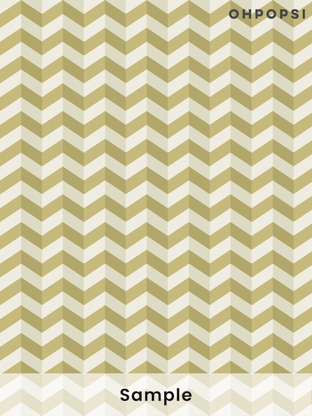 Ohpopsi Olive Twist Illusion Chevron A4 Wallpaper Sample (AL2242) | £1