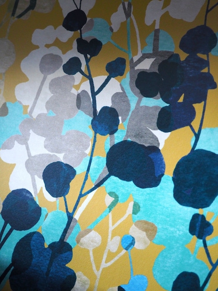 Ohpopsi Royal Mustard Blossom A4 Wallpaper Sample (AL2245) | £1
