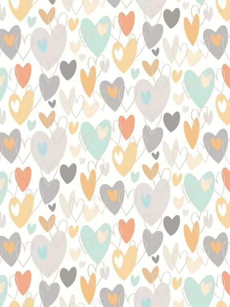 Ohpopsi Honey Mallow Pop Hearts A4 Wallpaper Sample (AL2249) | £1