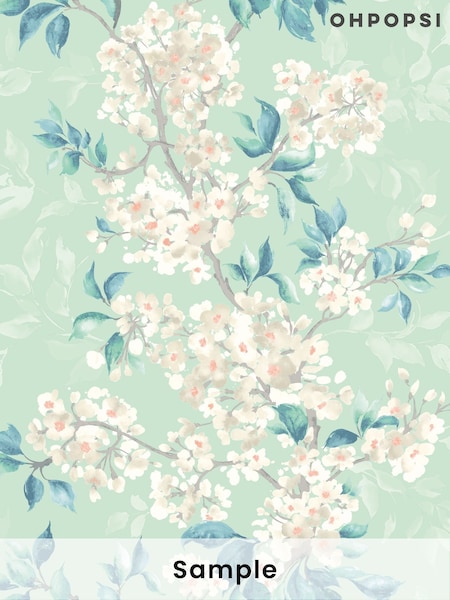 Ohpopsi Powder Puff Sakura A4 Wallpaper Sample (AL2261) | £1