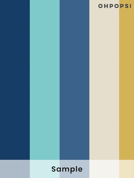Ohpopsi Cobolt Mix Rainbow Bloc A4 Wallpaper Sample (AL2264) | £1