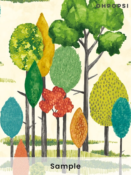 Ohpopsi Grass Tall Trees A4 Wallpaper Sample (AL2270) | £1