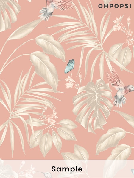 Ohpopsi Rosewood Hummingbird A4 Wallpaper Sample (AL2271) | £1