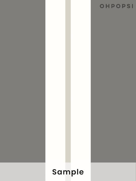 Ohpopsi Charcoal Wide Multi Stripe A4 Wallpaper Sample (AL2281) | £1