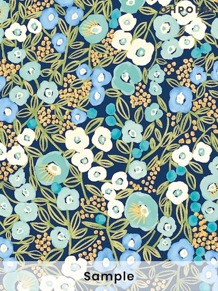 Ohpopsi Cerulean Flora Ditsy A4 Wallpaper Sample (AL2291) | £1
