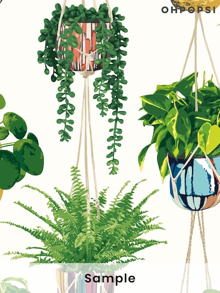 Ohpopsi Parakeet Houseplant A4 Wallpaper Sample (AL2292) | £1