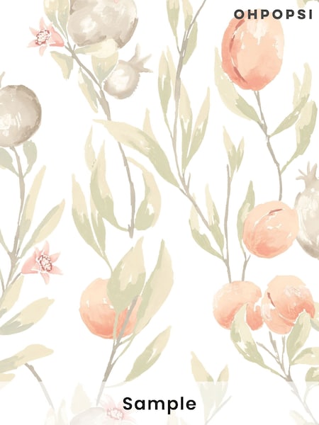 Ohpopsi Blossom Pomegranate Trail A4 Wallpaper Sample (AL2296) | £1