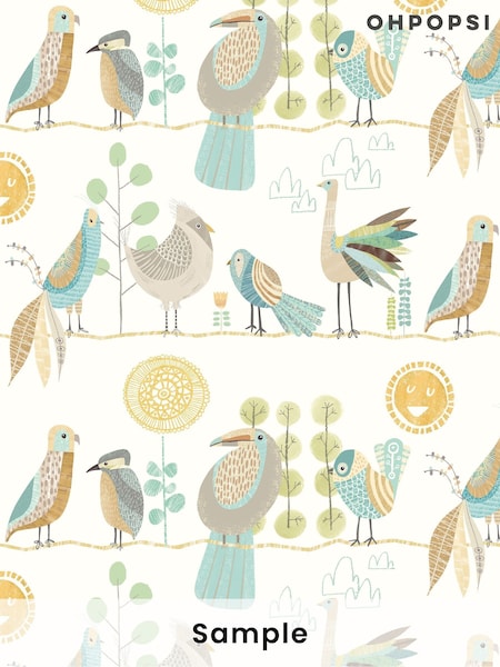 Ohpopsi Popcorn Feather Fandango A4 Wallpaper Sample (AL2309) | £1